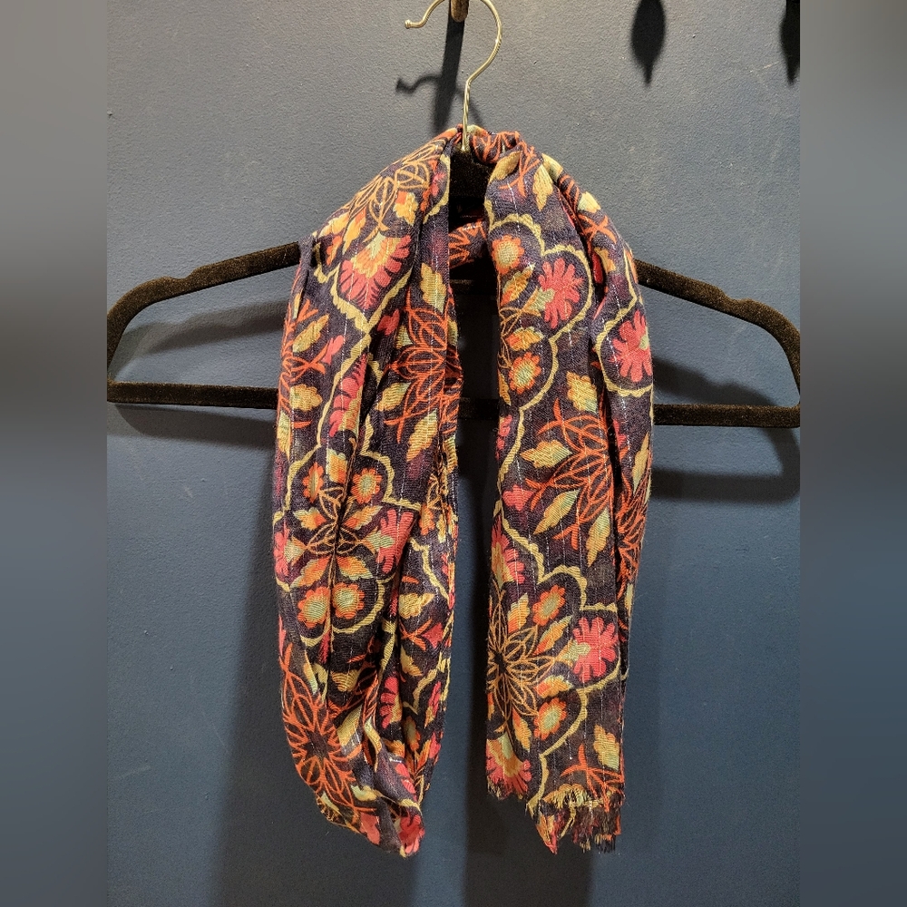 Blue, Pink, Orange, and Mint Green Scarf - Excellent Condition